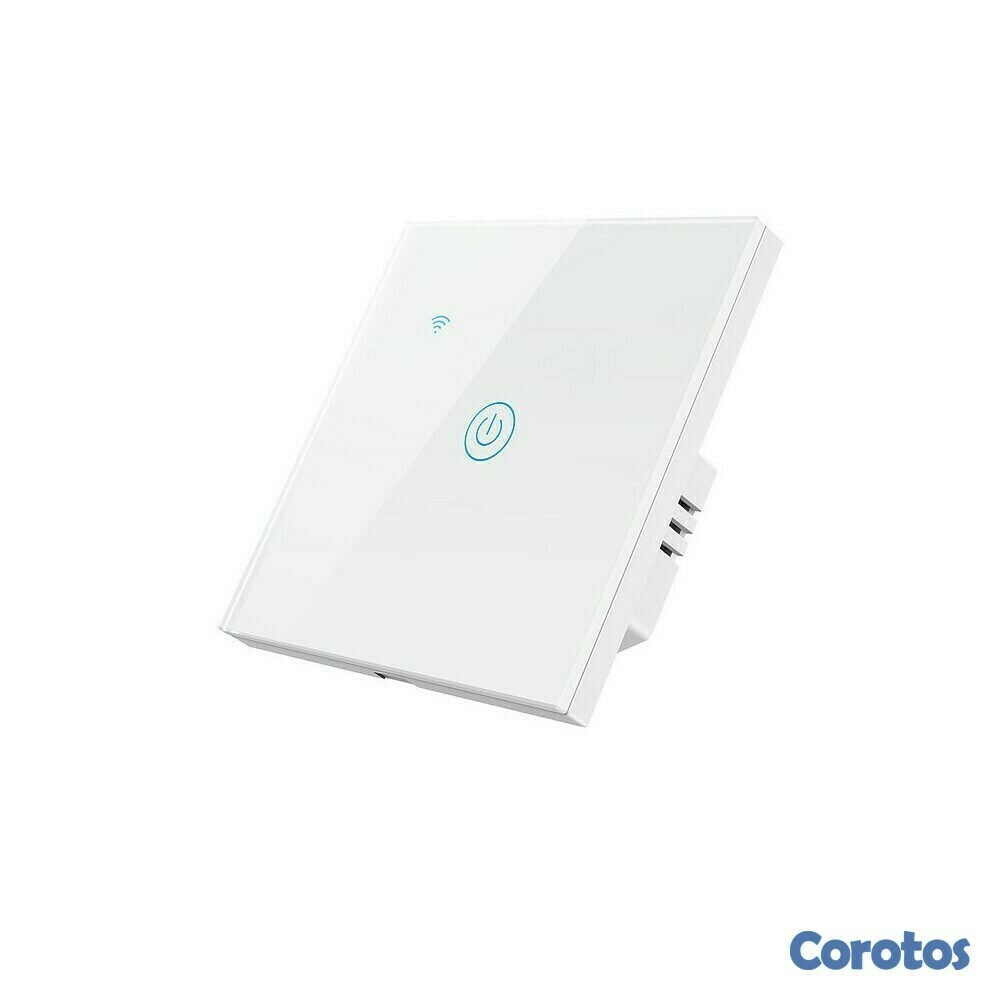 accesorios para electronica - Interruptor tactil WIFI 1 conector, conecta con Alexa y Google Home no usa neutr 2