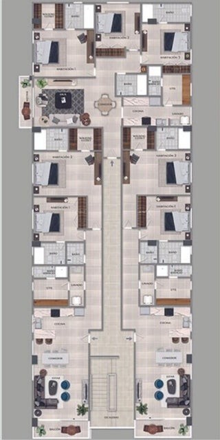 apartamentos - Apartamento en venta #24-1433 con 3 dormitorios, balcón, terraza, área de lavado 4