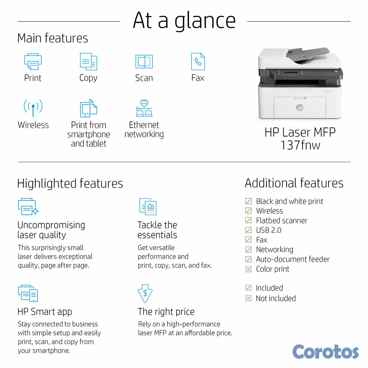 impresoras y scanners - MULTIFUNCIONAL HP LASERJET PRO MFP M137FNW COPIA,IMPRIME,SCANER, Wi-Fi 2