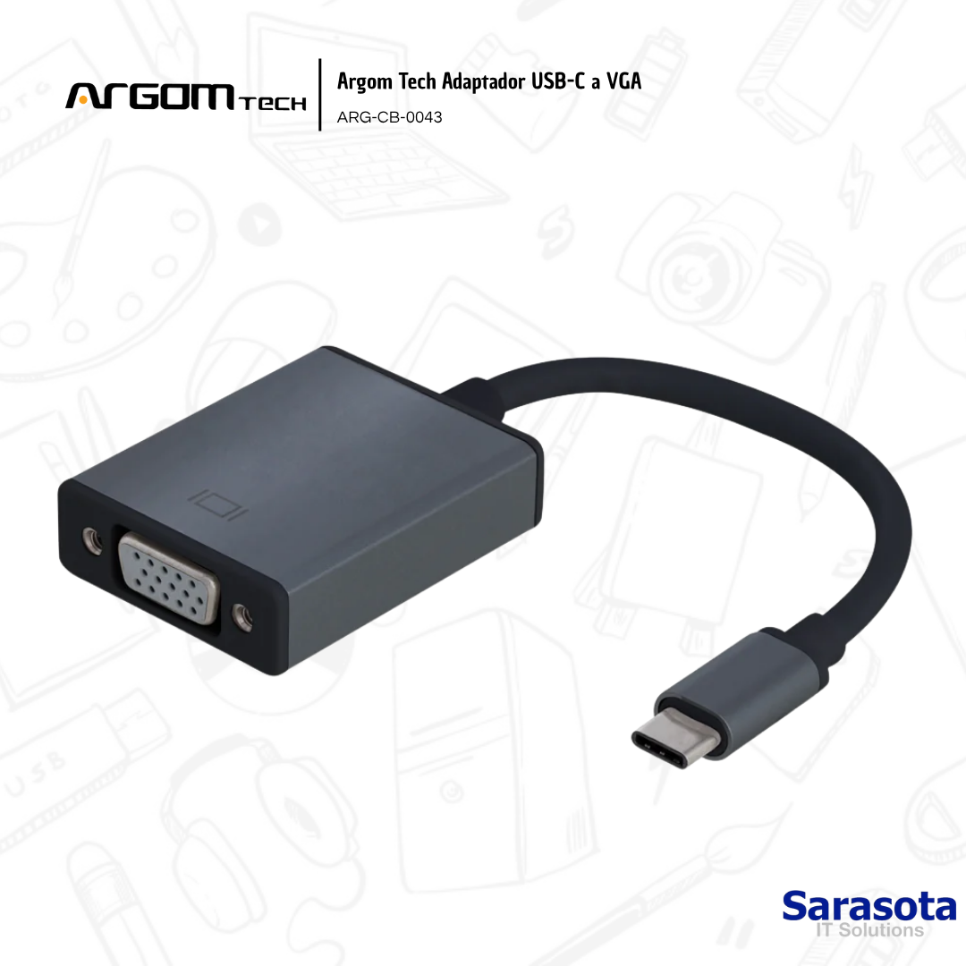 accesorios para electronica - Argom Tech Adaptador USB-C a VGA 1