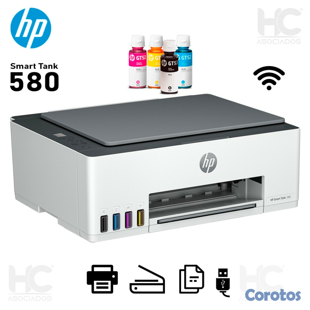 impresoras y scanners - HP SMART TANK 580 - ALL IN ONE PRINTER- SISTEMA DE TINTA CONTINUA - INALAMBRICO 