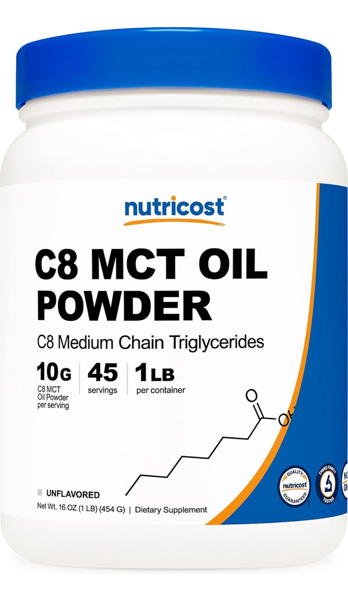 Salud y Equipamiento Médico - C8 Aceite Mct En Polvo 1lb (16oz) - Nutricost 0