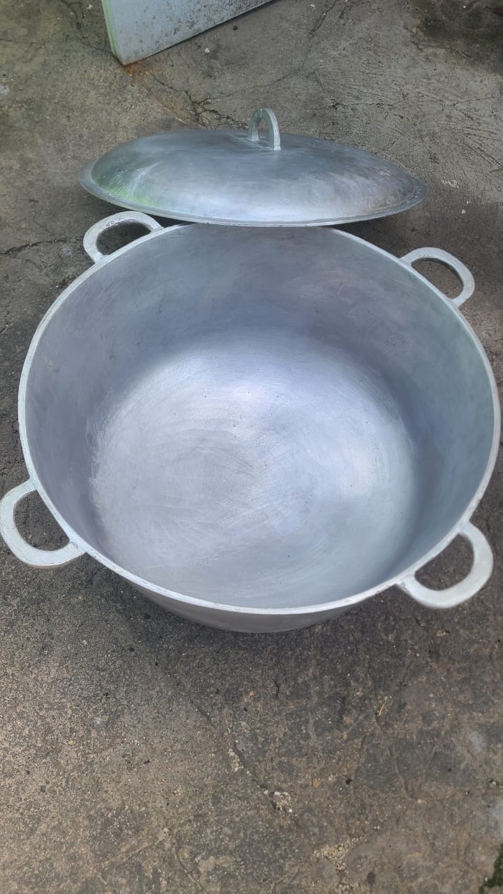 cocina - CALDERO GRANDE DE 40 LIBRAS DE ALUMINIO DEL BUENO  4
