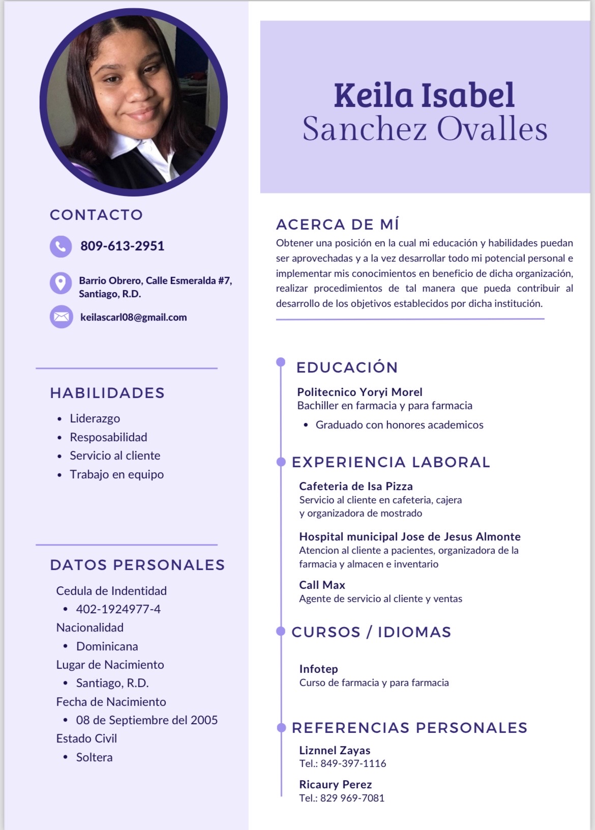 candidatos - busco empleo en farmacia, servicio al cliente o asistente 