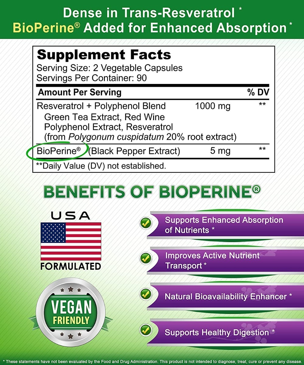 Salud y Equipamiento Médico - Resveratrol Asquared Nutrition 1