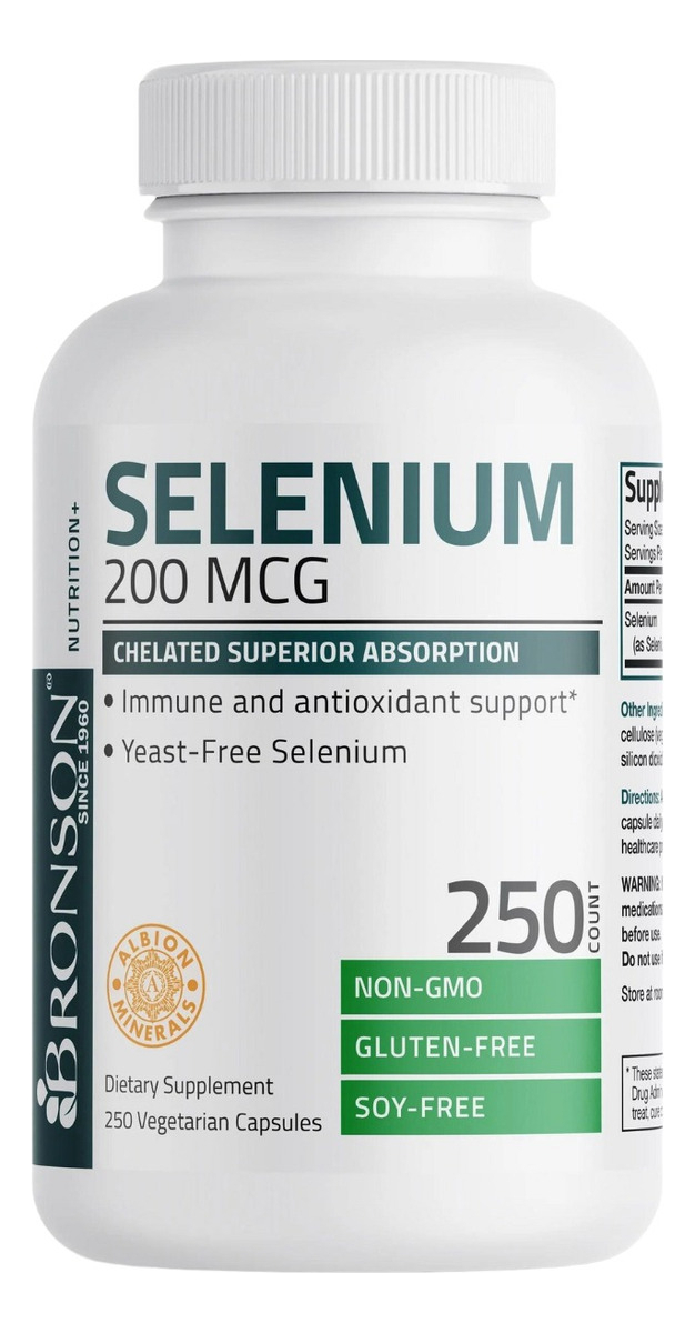 Salud y Equipamiento Médico - Selenio 200 Mcg 250 Capsulas - Unidad 0