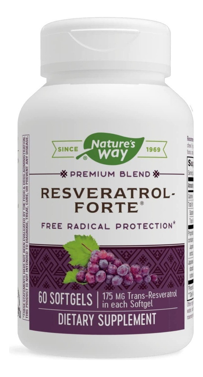 Salud y Equipamiento Médico - Resveratrol 60caps Nature's Way - - Unidad 0