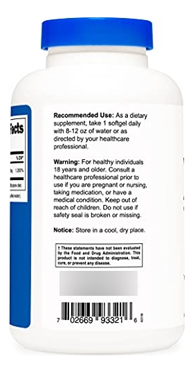 Salud y Equipamiento Médico - Vitamina E 400ui 240cap Nutricost 3