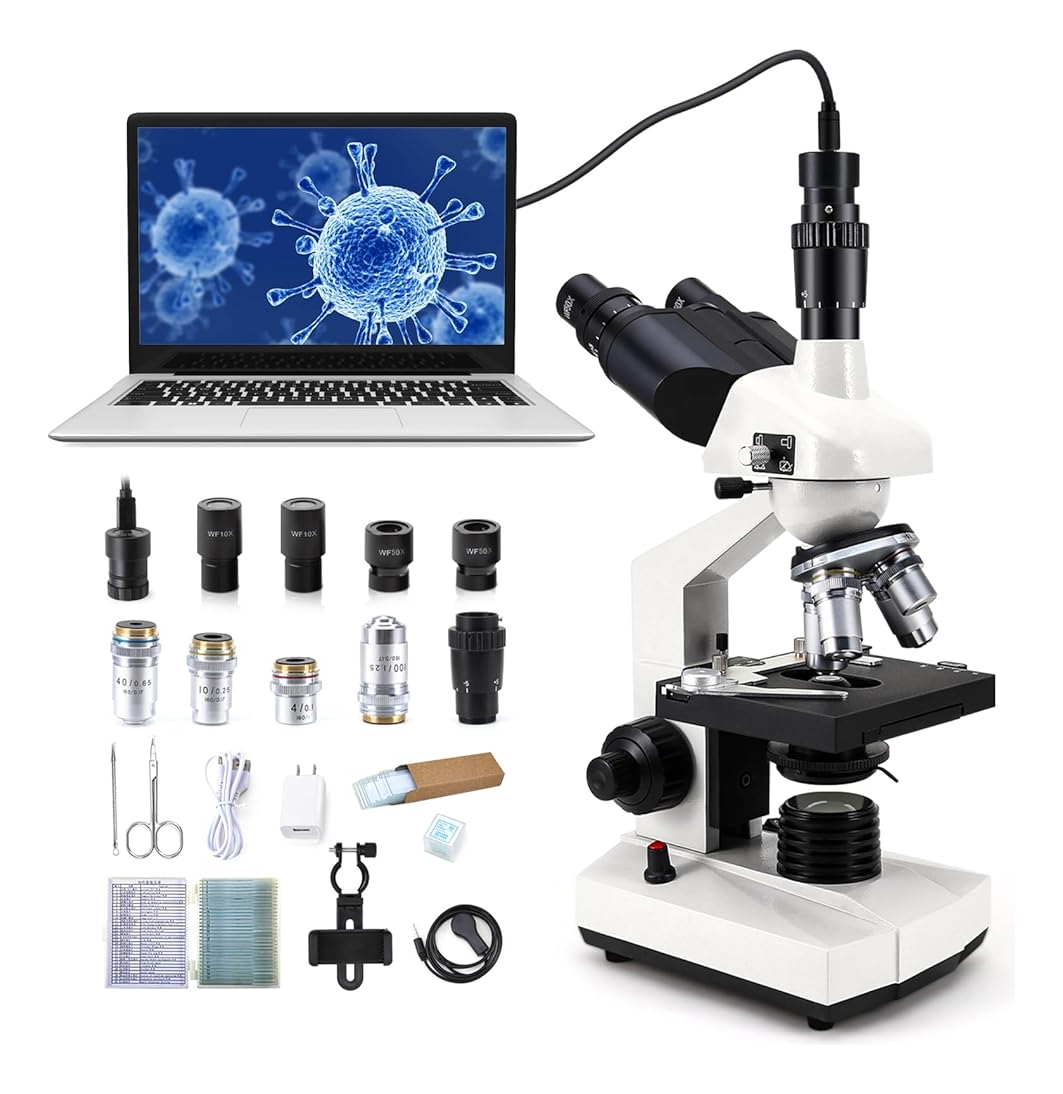 Salud y Equipamiento Médico - Crspexil 40x-5000x Microscopios Trinoculares Compuestos Trin