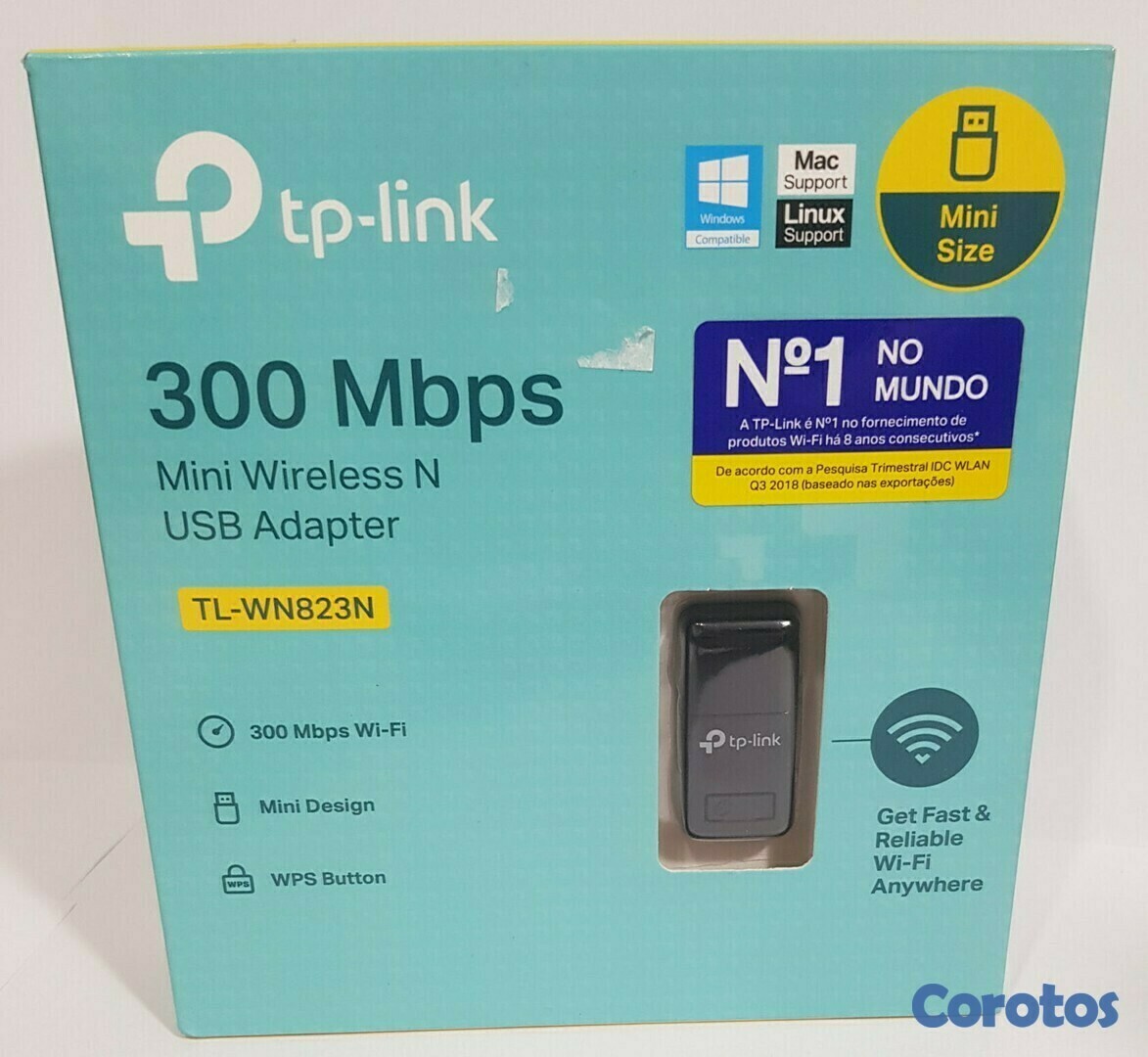 computadoras y laptops - ADAPTADOR DE RED USB WIFI TP-LINK TL-WN823N, 2.4GHZ/300MBPS, 802.11B/G/N, WPS. 1