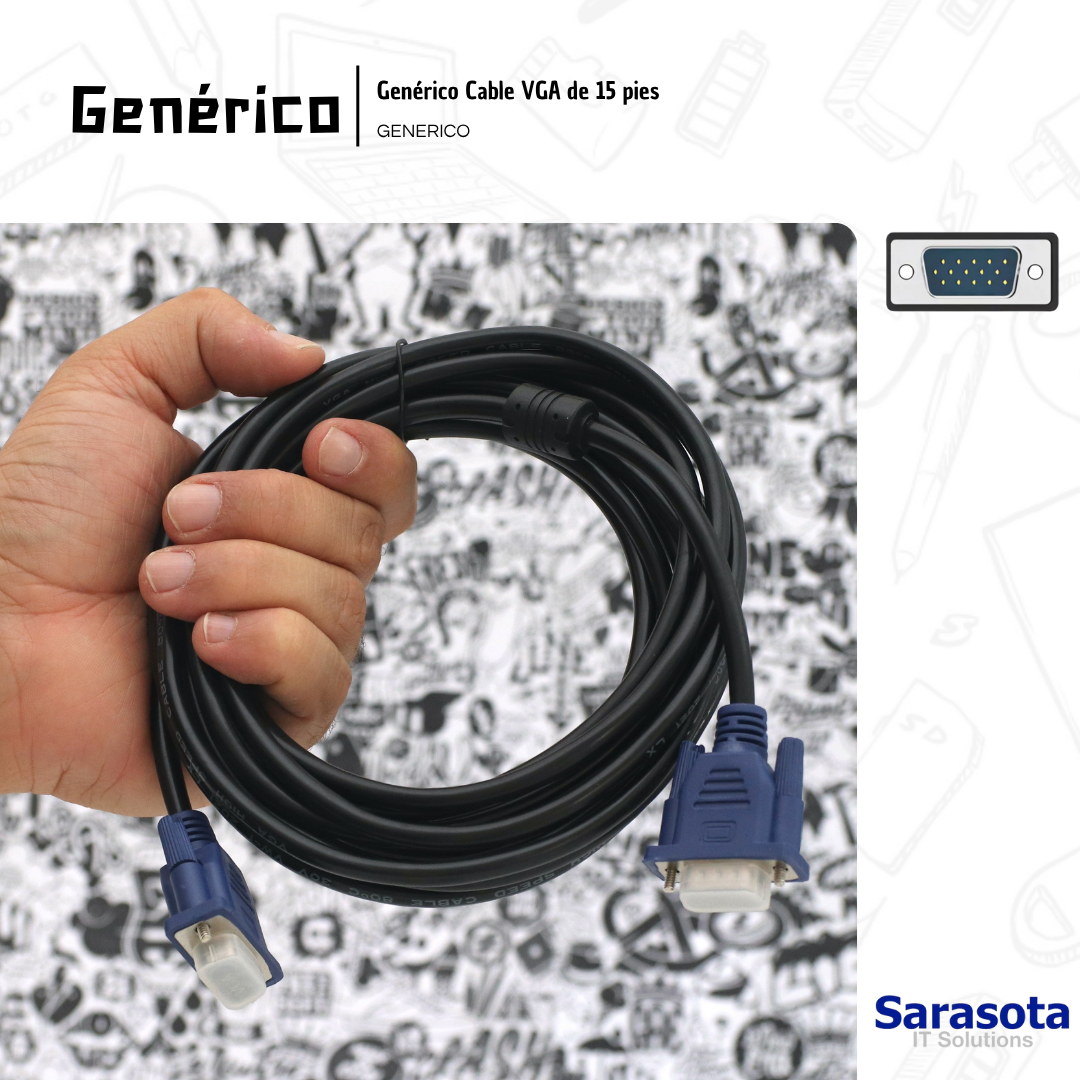 accesorios para electronica - Genérico Cable VGA de 15 pies 0