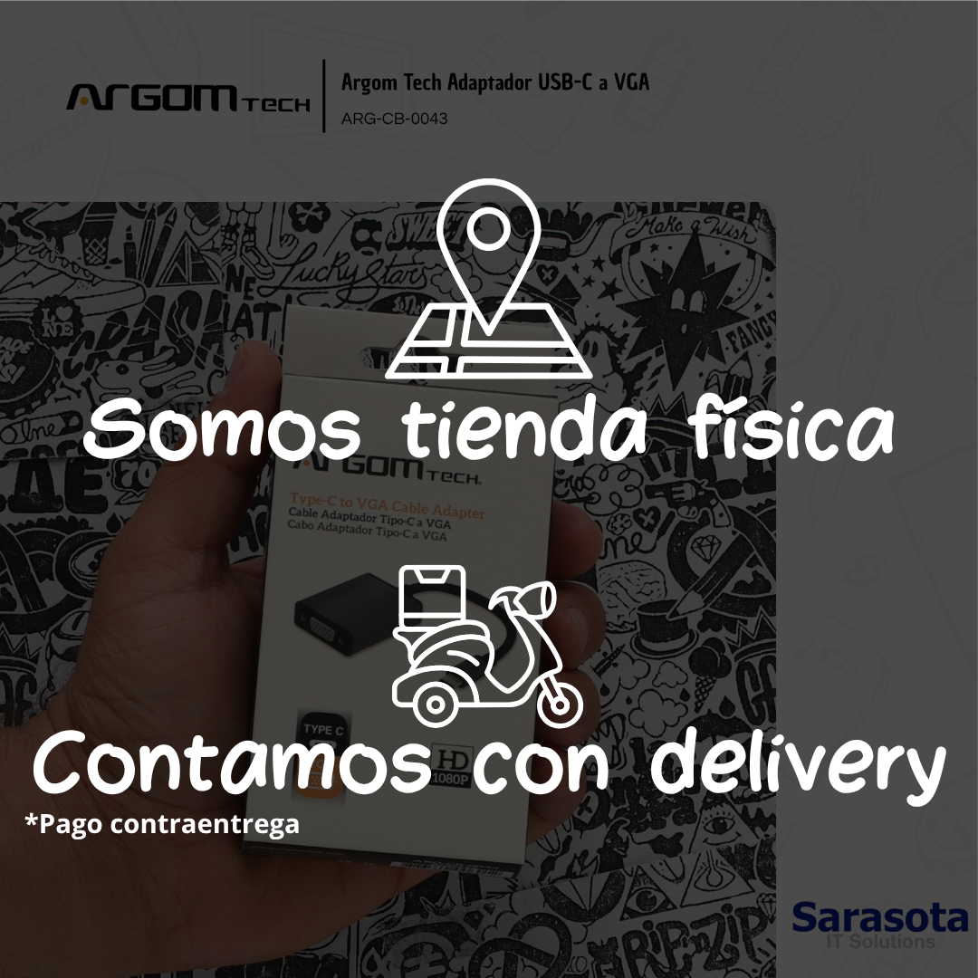 accesorios para electronica - Argom Tech Adaptador USB-C a VGA 2