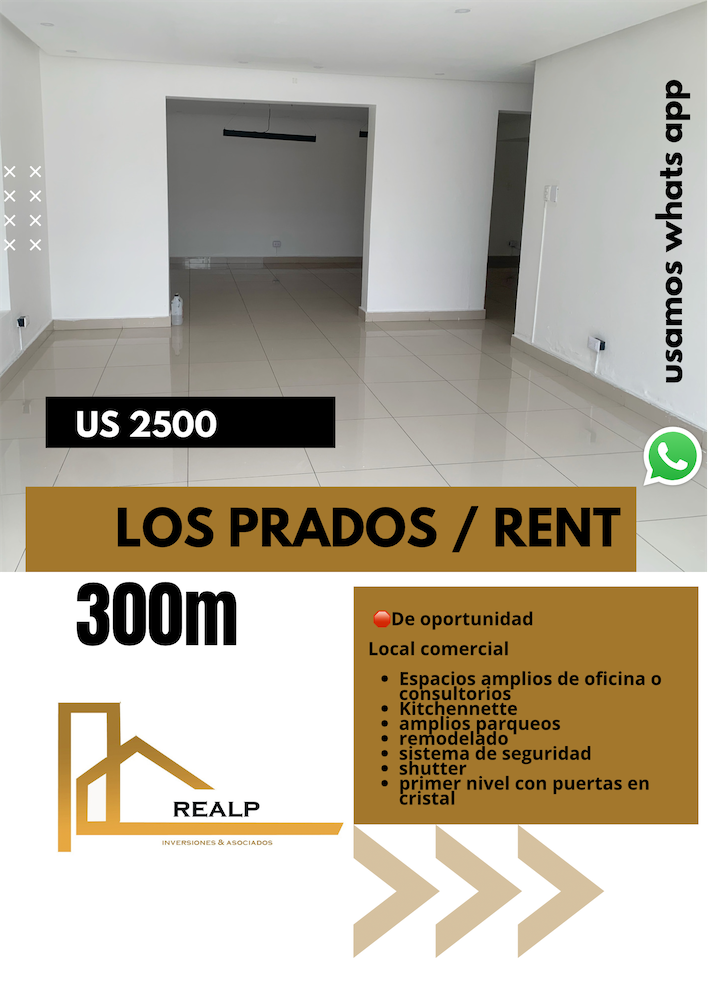 oficinas y locales comerciales - Local de 300 metros prados 0