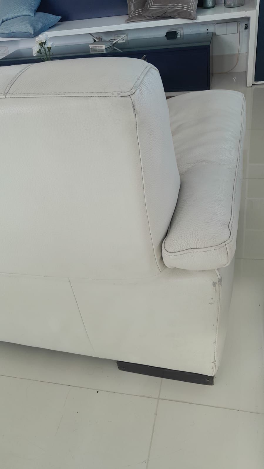 muebles y colchones - SOFA EN PIEL PARA RESTAURAR 3