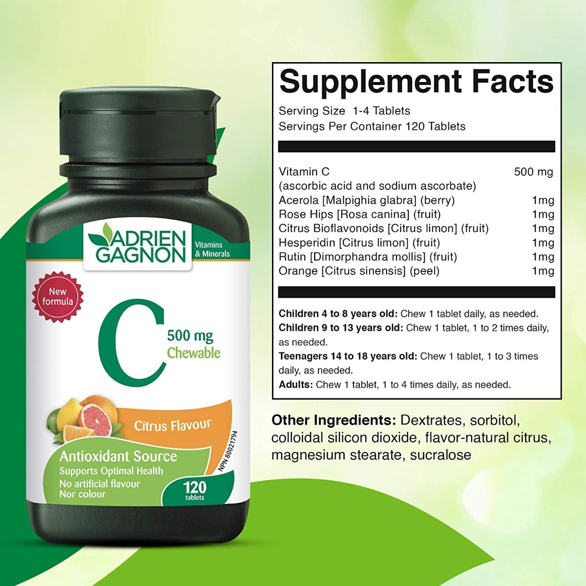 Salud y Equipamiento Médico - Vitamina C 120tab Adrien Gagnon 1