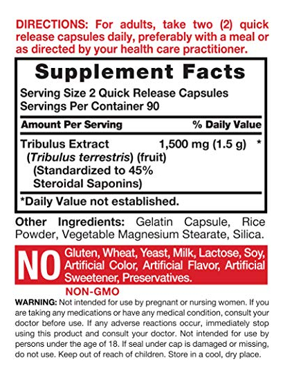 Salud y Equipamiento Médico - Tribulus Terrestris Para Hombres 1500 Mg 180cap Horbaach 1