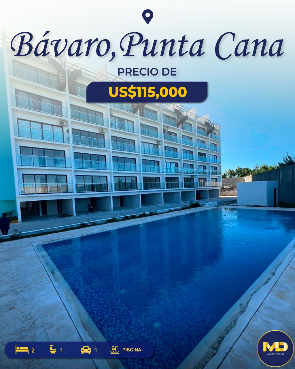casas - 🏢Apartamento Nuevo en Blue Marin, Los Corales | 2Hab | US$115,000 | 4to Piso✨ 0