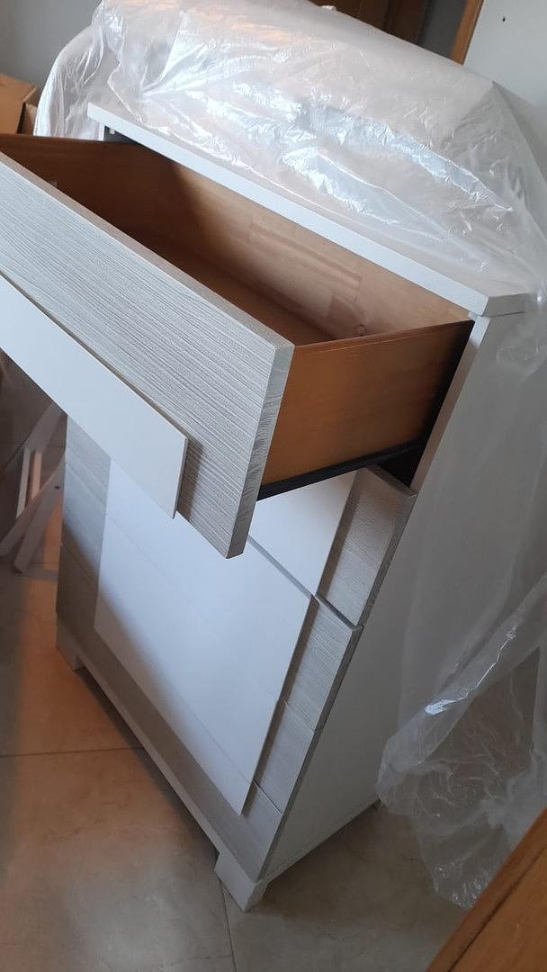 muebles y colchones - Gavetero Alta blanco y gris,Oferta especial de viernes negro 3