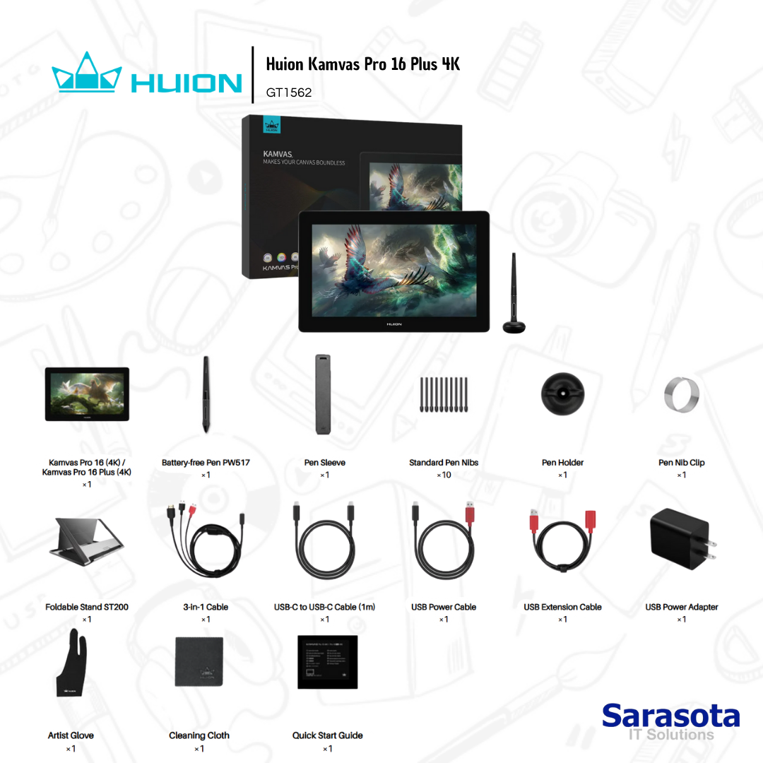 accesorios para electronica - Huion Kamvas Pro 16 Plus 4K Pen Display GT1562 1