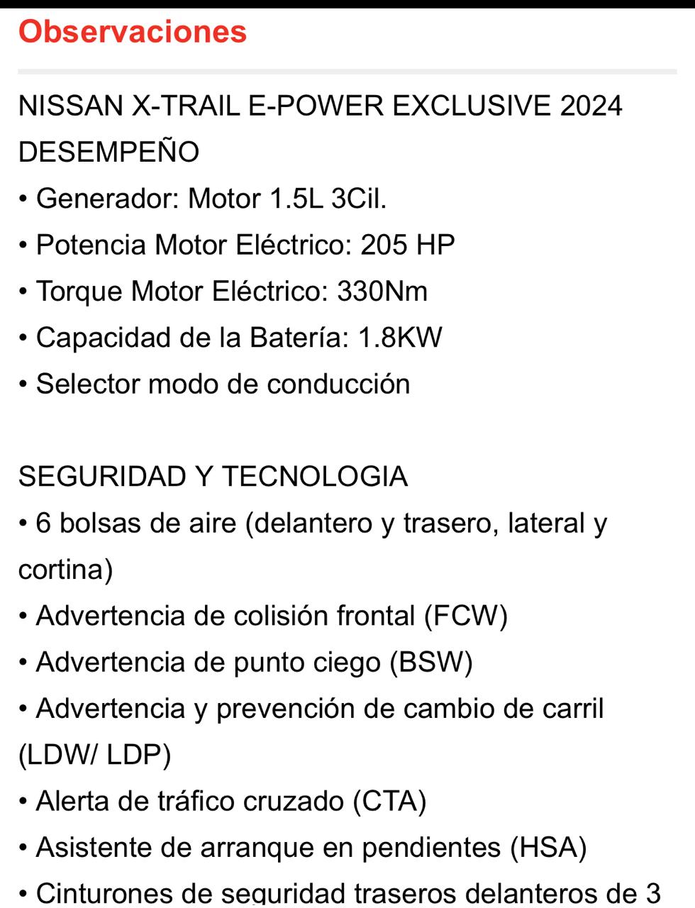 jeepetas y camionetas - NISSAN X-TRAIL E-POWER EXCLUSIVE 2024 6