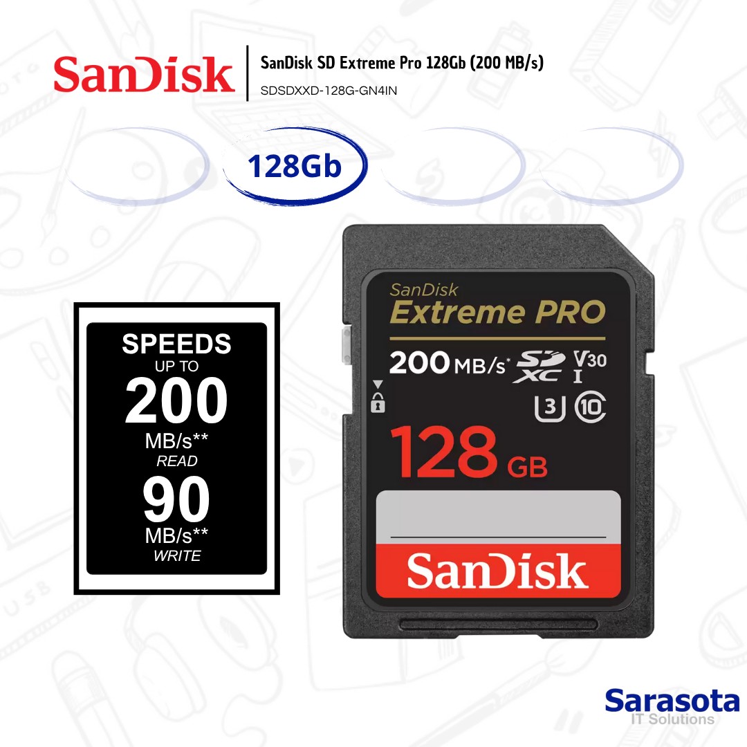 accesorios para electronica - Memoria SD 128Gb SanDisk Extreme Pro (200 MB/s) 1