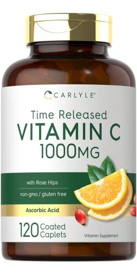 Salud y Equipamiento Médico - Carlyle Vitamina C 1000mg | Liberacion Programada | 120 Caps 0
