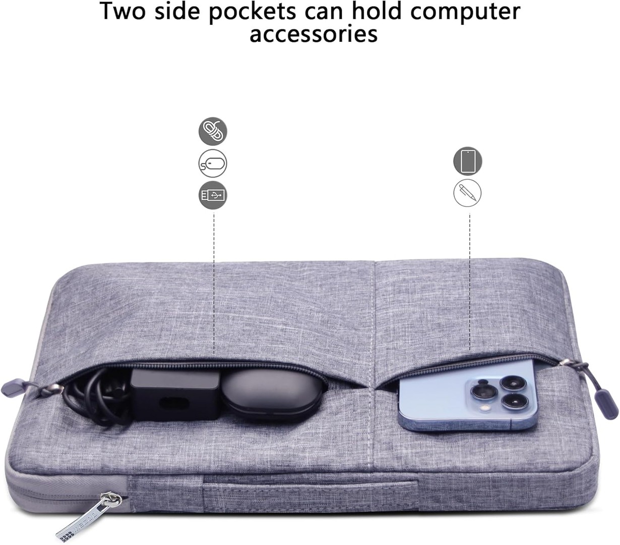 accesorios para electronica - Bolso con correa - Funda con asa - Estuche de transporte para laptop 15.6" 7