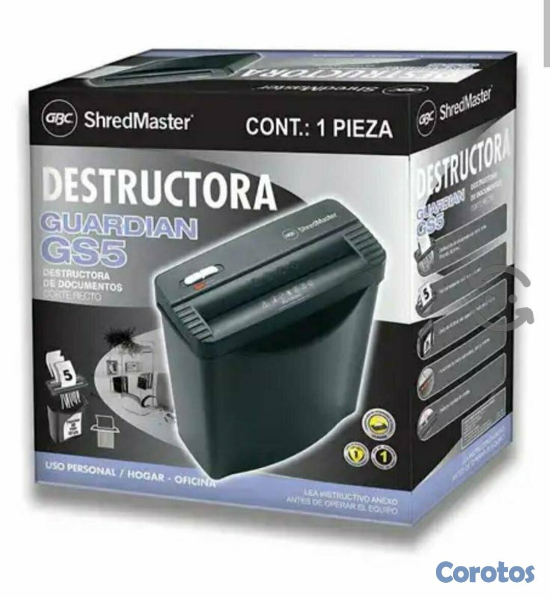 impresoras y scanners - TRITURADORA GBC GUARDIAN GS5 PARA 5 PAGINAS ALA VEZ  2