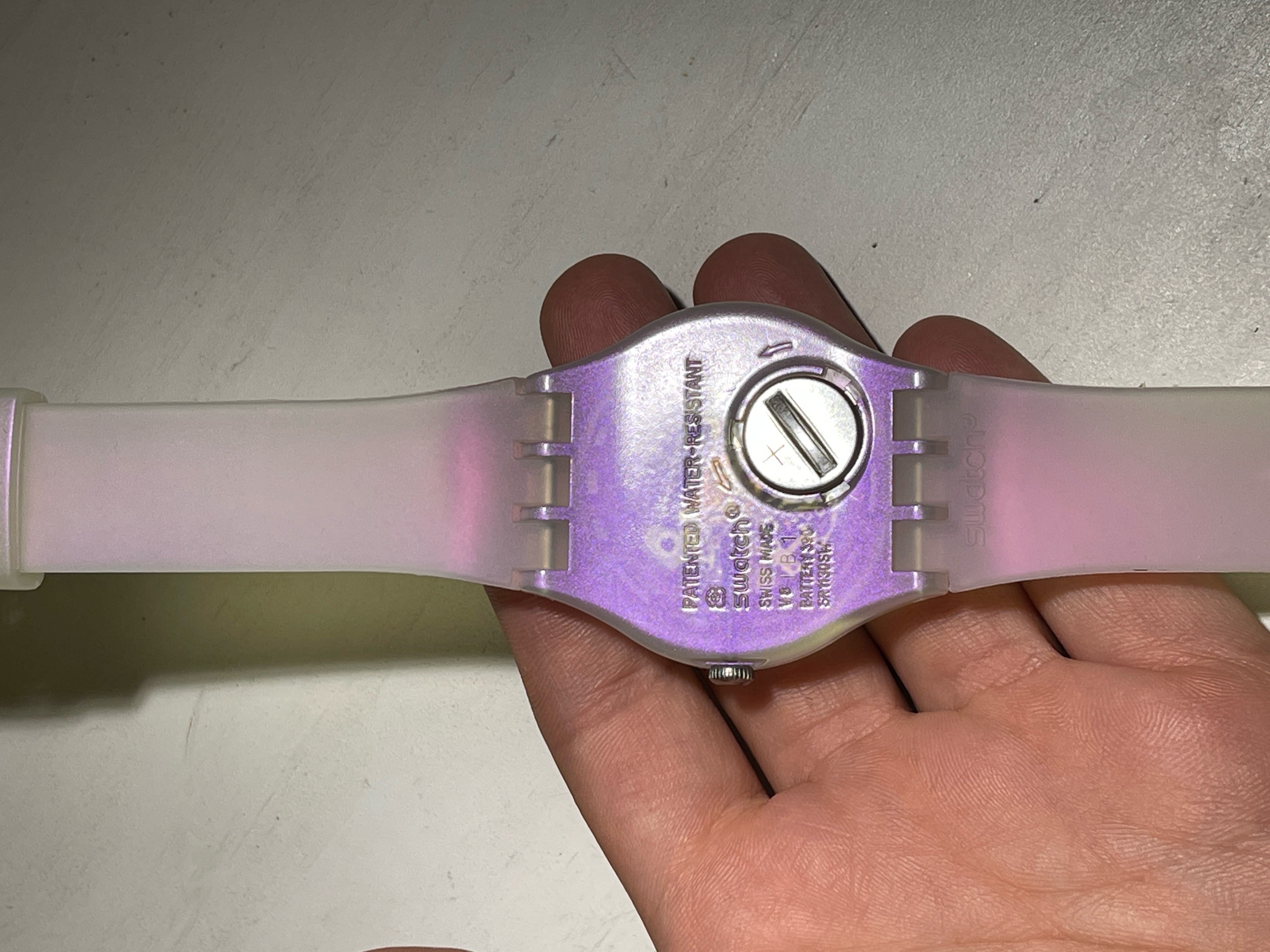 joyas, relojes y accesorios - Reloj Swatch, nuevo-abierto, rosad/morado 3