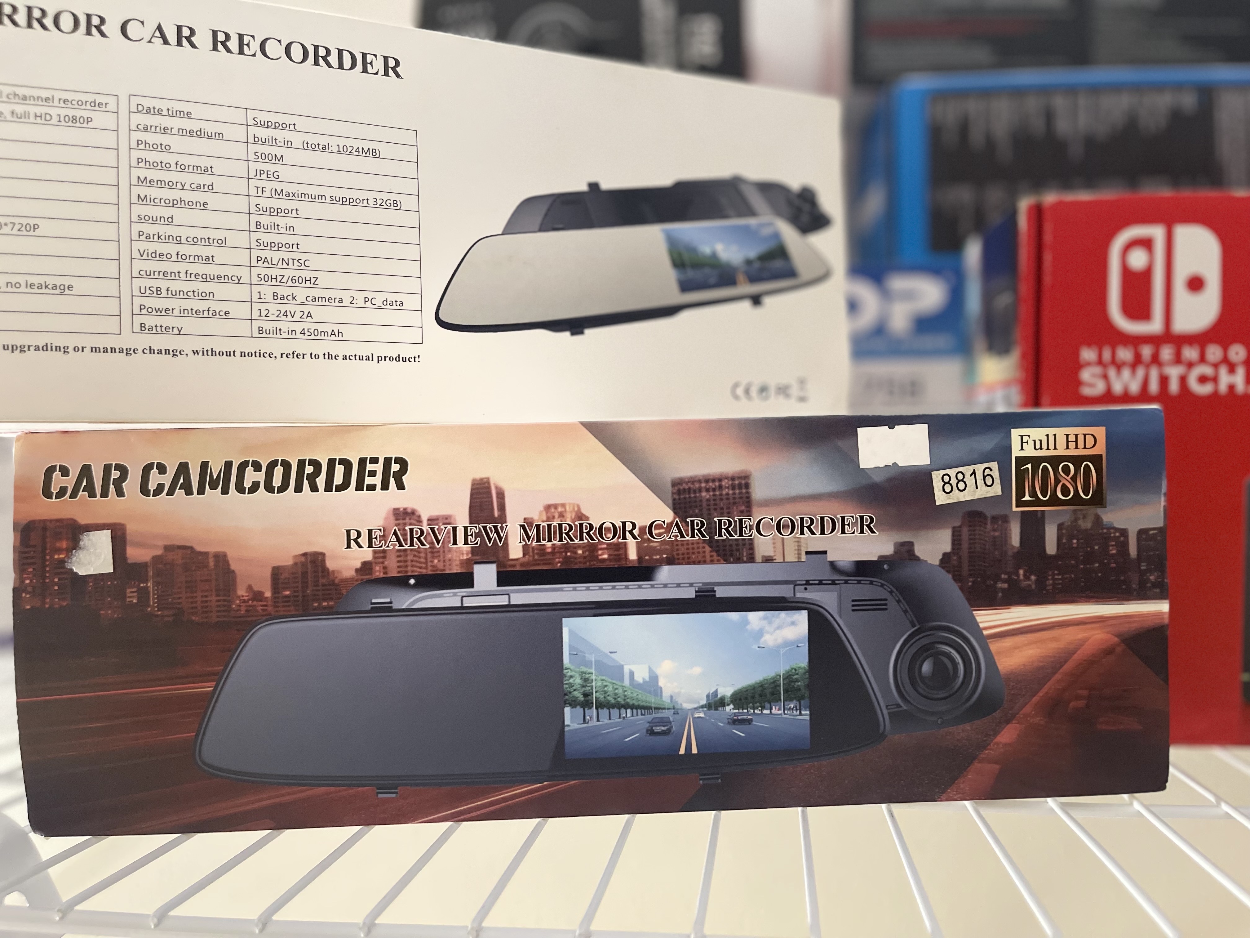 accesorios para vehiculos - Cámara trasera en Retrovisor Universal  1