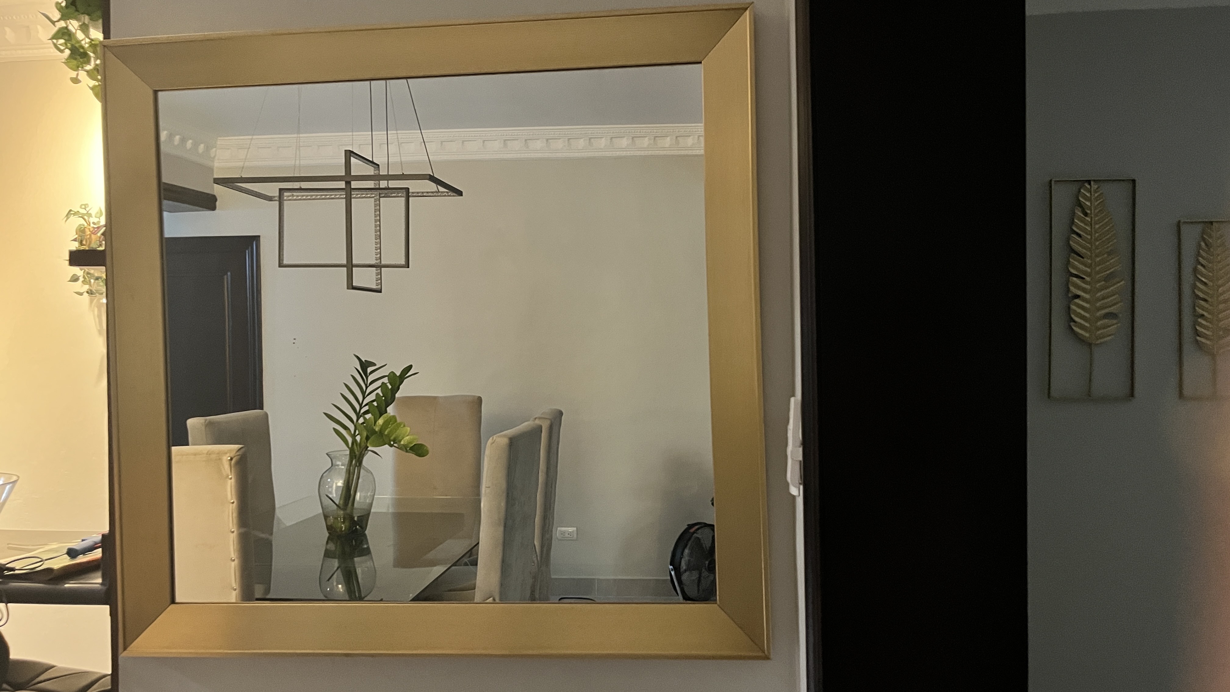 decoración y accesorios - espejo dorado  3