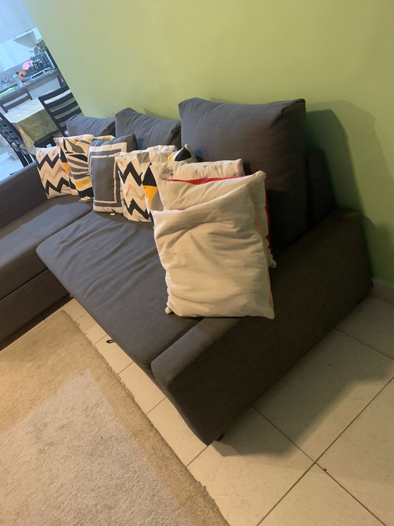 muebles y colchones - Sofá cama 3 plazas Skiftebo gris oscuro IKEA REMATE RD$ 38,500 7