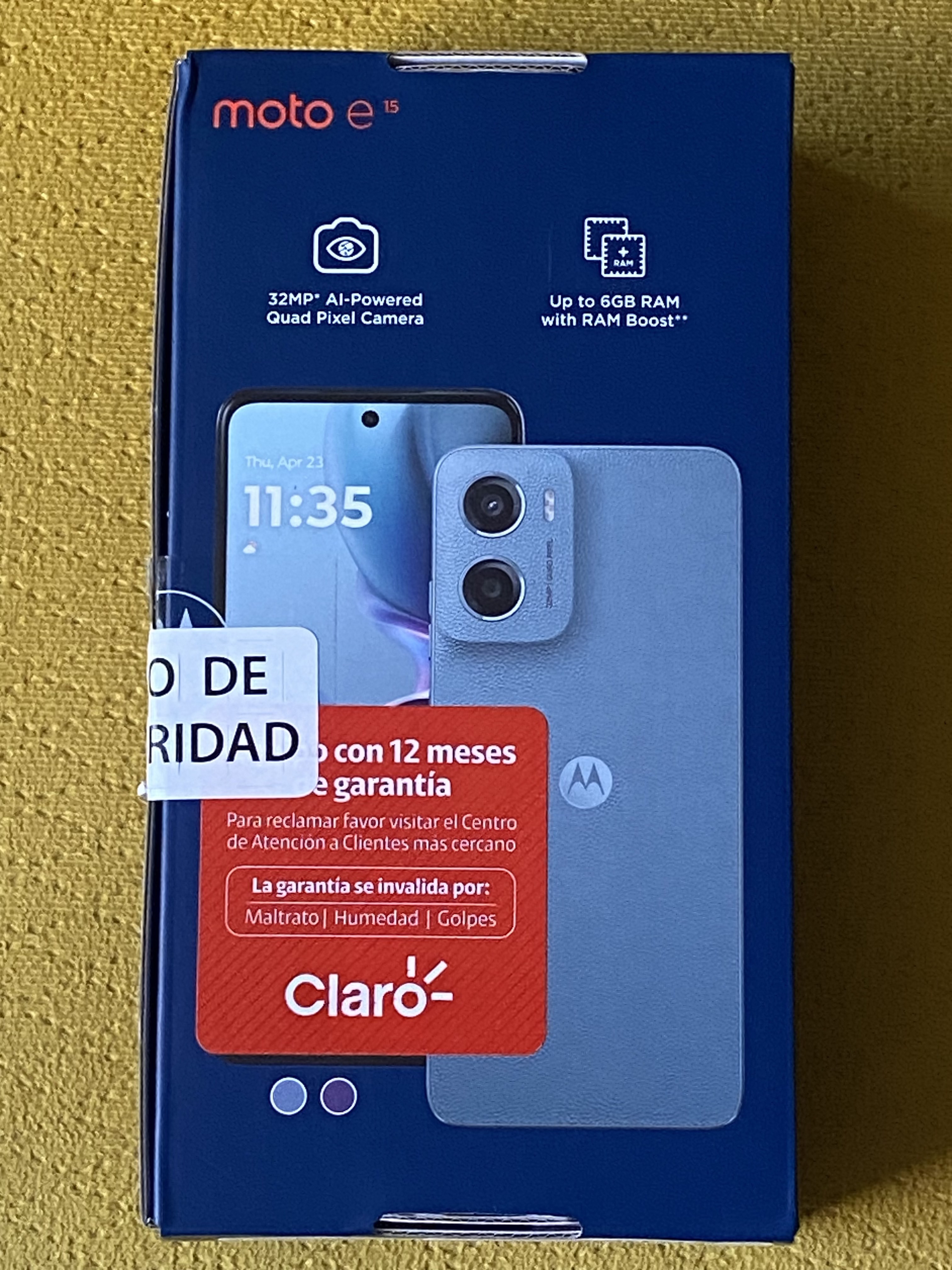 celulares y tabletas - Motorola E15 64GB Morado Nuevo 0