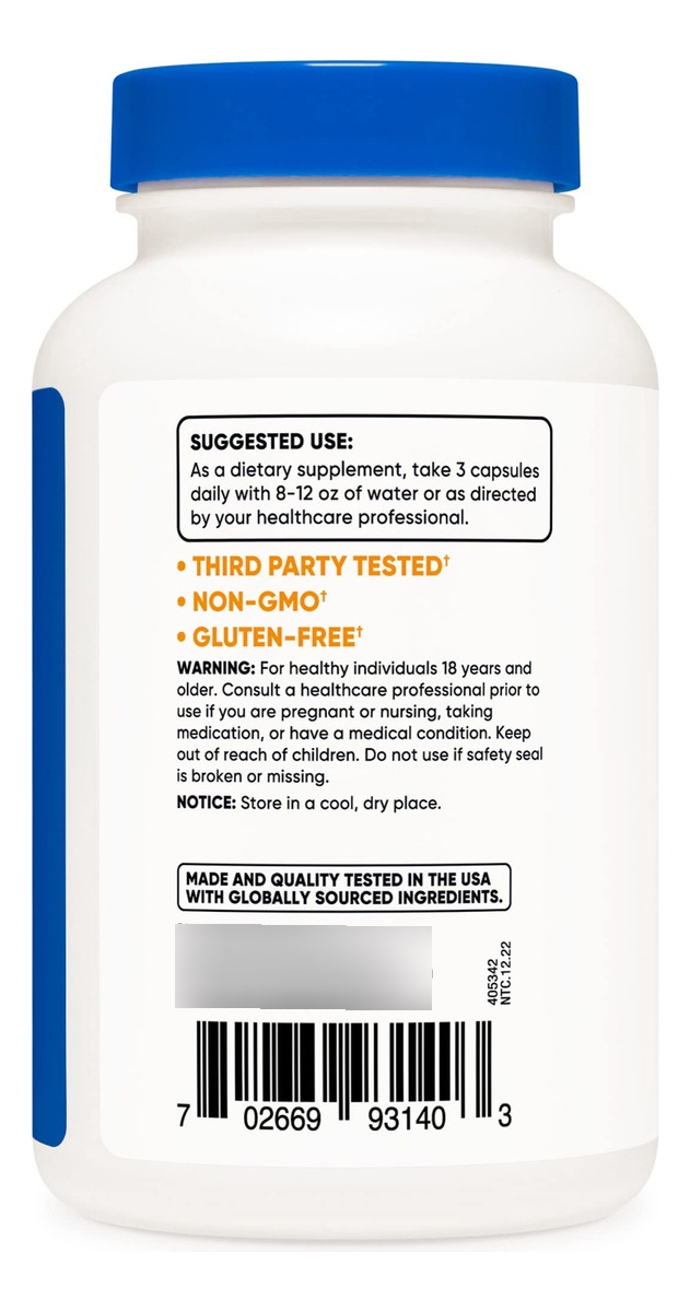 Salud y Equipamiento Médico - Nutricost Curcumina De Curcuma 95% Curcuminoides 500 Mg 120 4