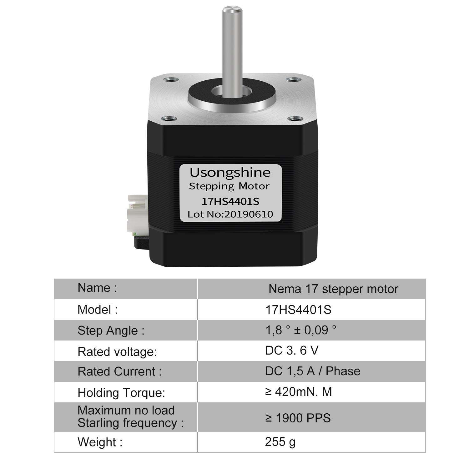accesorios para electronica - Servo motor Nema 17 1.5A 42N.cm