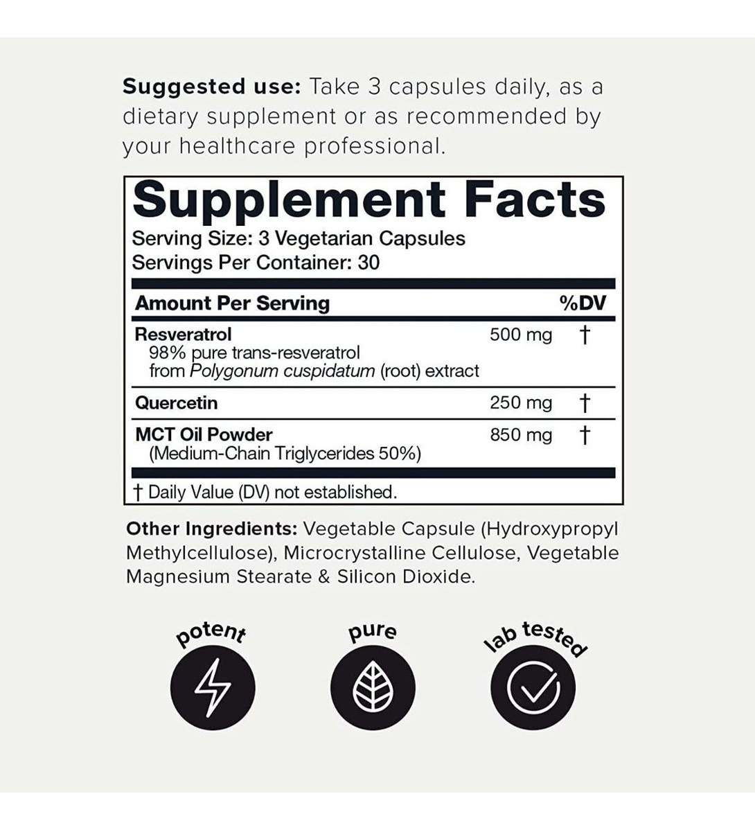 Salud y Equipamiento Médico - Resveratrol 500mg 90caps Toniiq 1