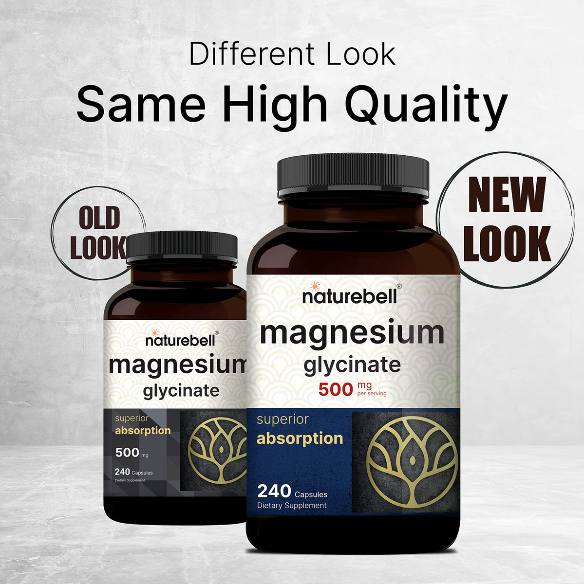 Salud y Equipamiento Médico - Glicinato De Magnesio 500 Mg 100% Quelado Naturebell 480 Cap 1