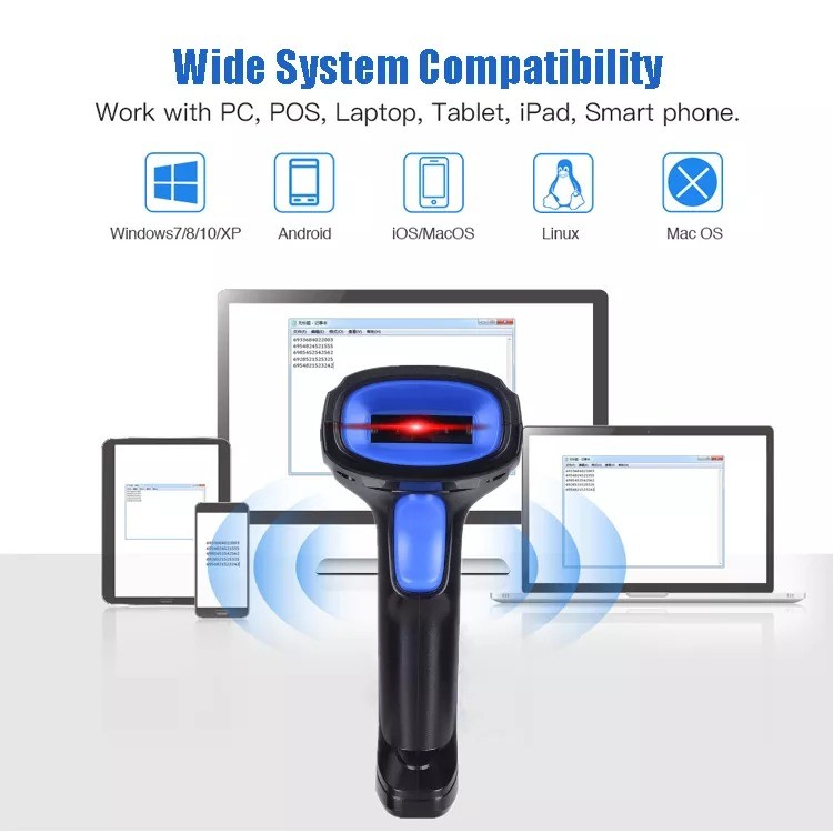 equipos profesionales - Lector De Codigo 2D De Barra inalambrico Bluetooth Para Puntos De Ventas 5