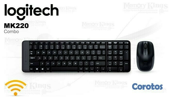computadoras y laptops - TECLADO MOUSE LOGITECH MK220 USB WIRELESS RECEIVER 2.4GHZ WIRELESS, ESPAÑOL 