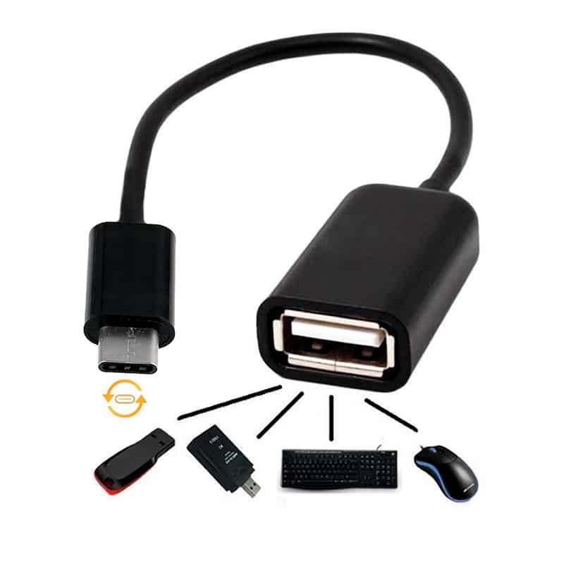 otros electronicos - CABLE OTG USB C A USB A