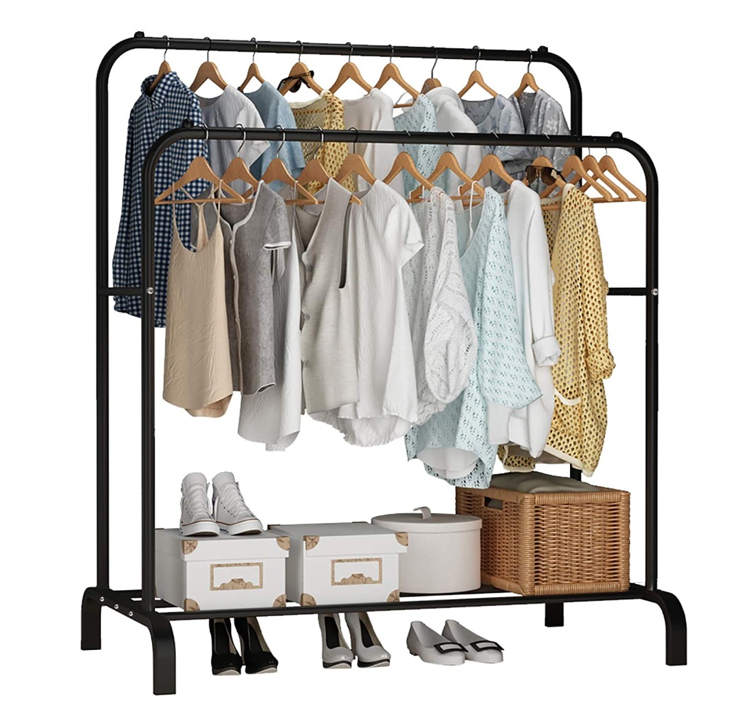 muebles y colchones - Elegante organizador de ropa disponible negro.
