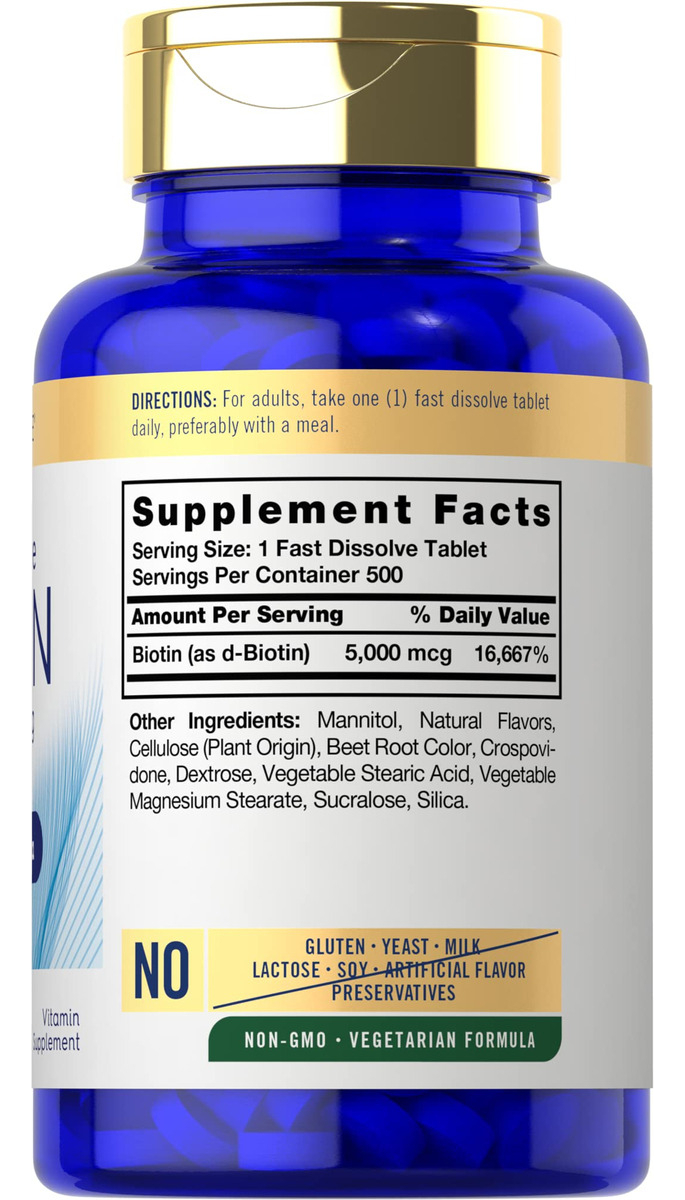Salud y Equipamiento Médico - Biotina 5000mcg Carlyle 2