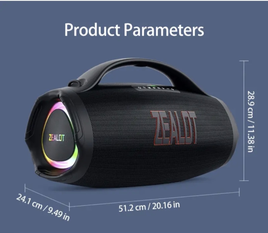 computadoras y laptops - Bocina Zealot Mod.S98 Party Plus, 160W nueva sellada, 9,000, super potente 8