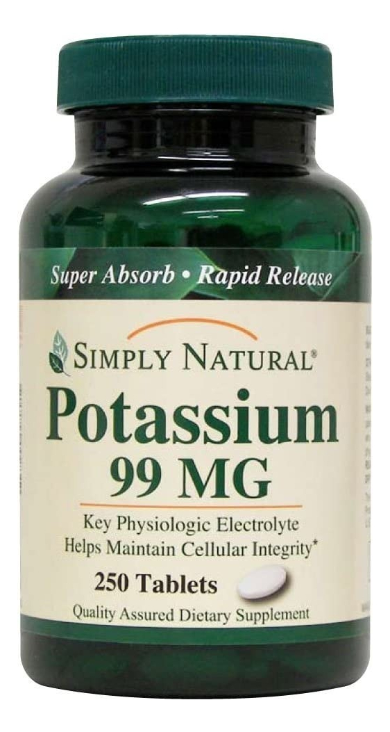 Salud y Equipamiento Médico - Potasio 250 Tab Simply Natural 0