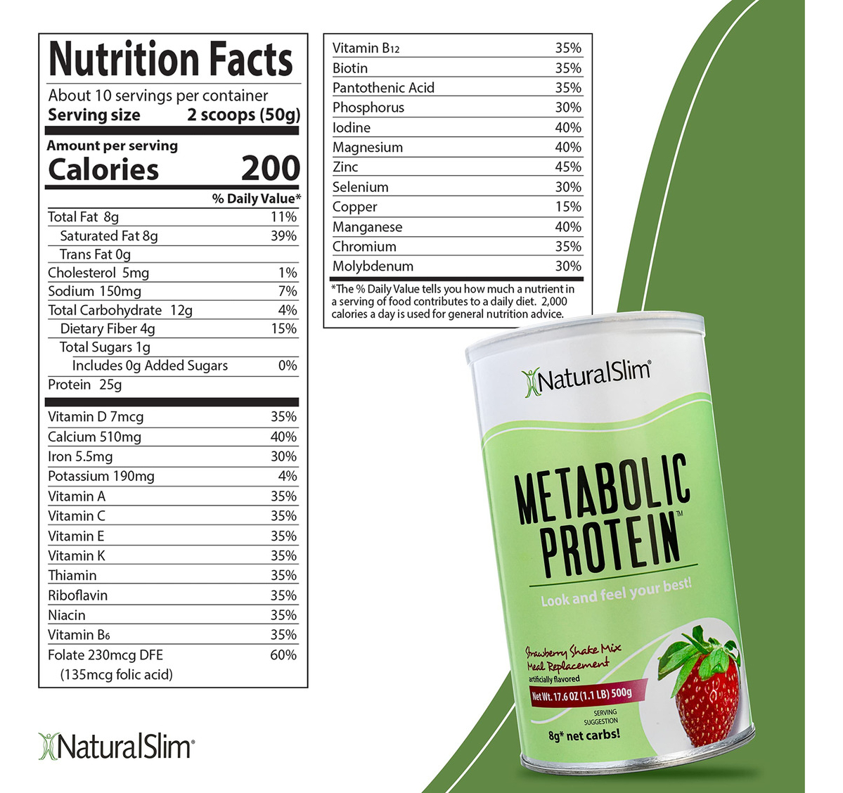 Salud y Equipamiento Médico - Batido De Mezcla De Proteina De Suero Natural Slim Fresa 1