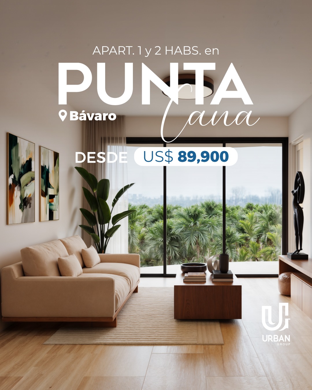 casas vacacionales y villas - APARTAMENTOS DE 1 Y 2 HABITACIONES EN PUNTA CANA. 0