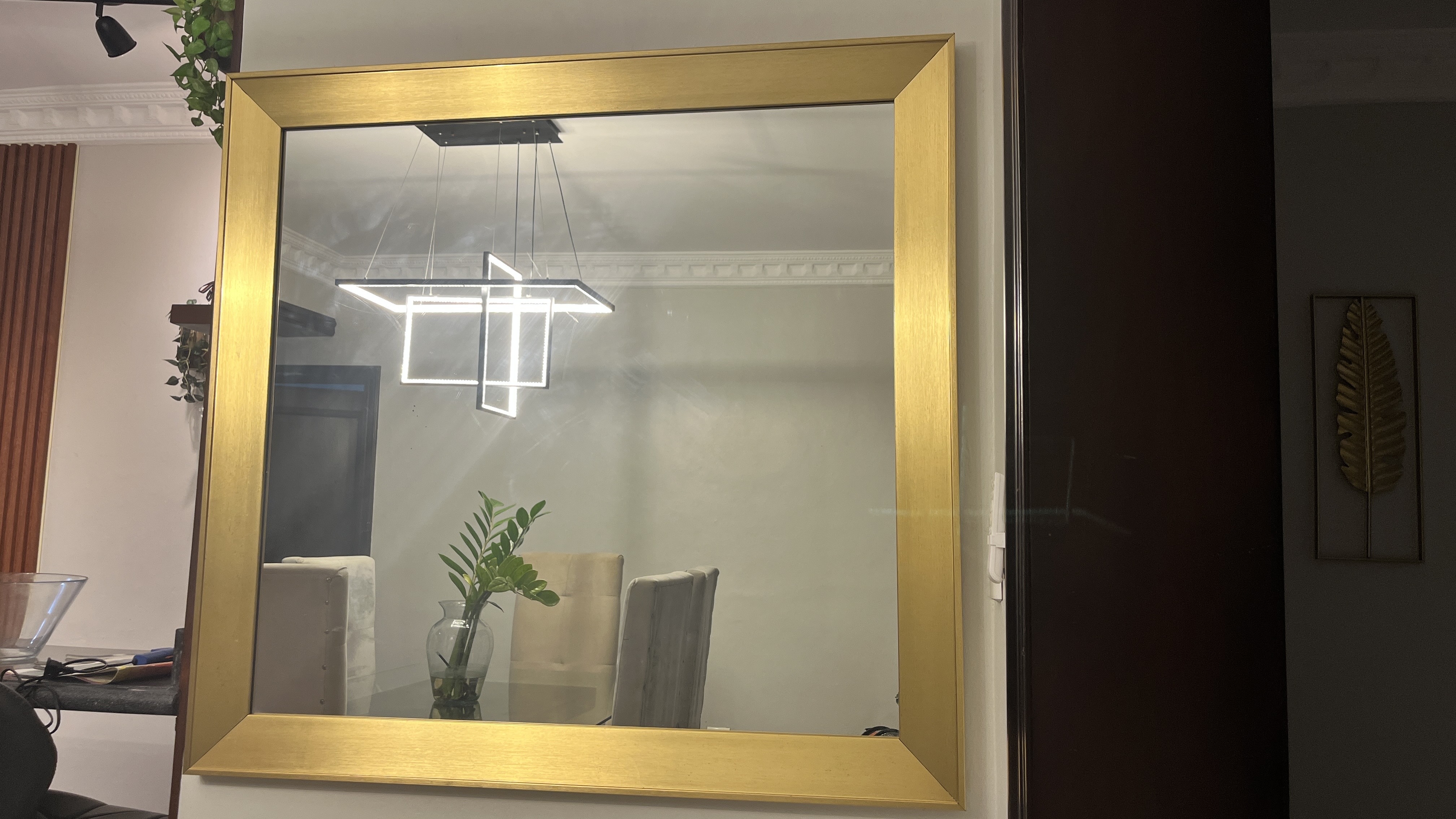 decoración y accesorios - espejo dorado  2