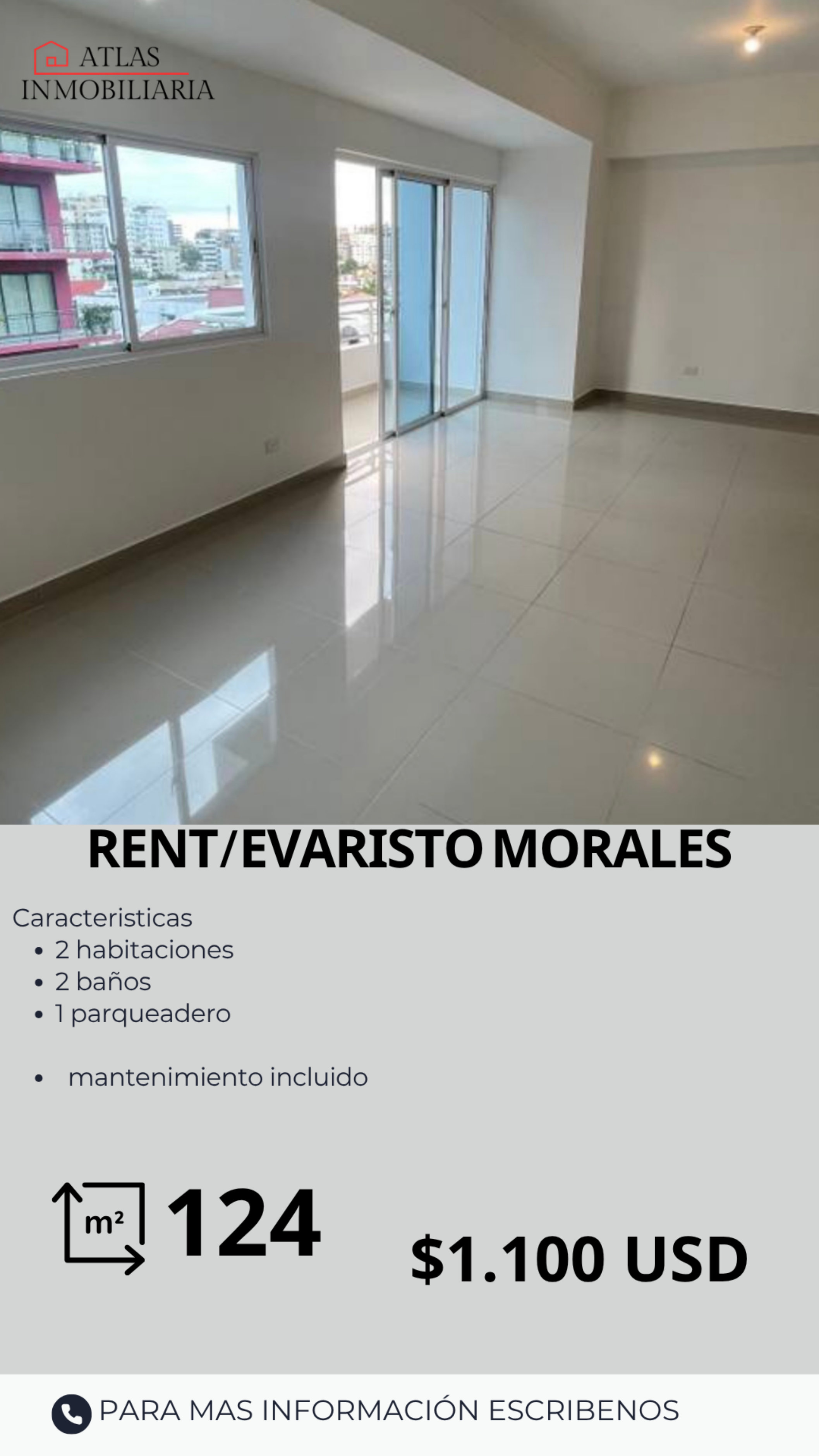 apartamentos - apartamento en alquiler -Evaristo Morales  0