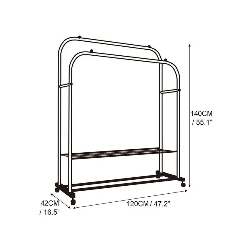 muebles y colchones - Elegante organizador de ropa disponible negro. 1