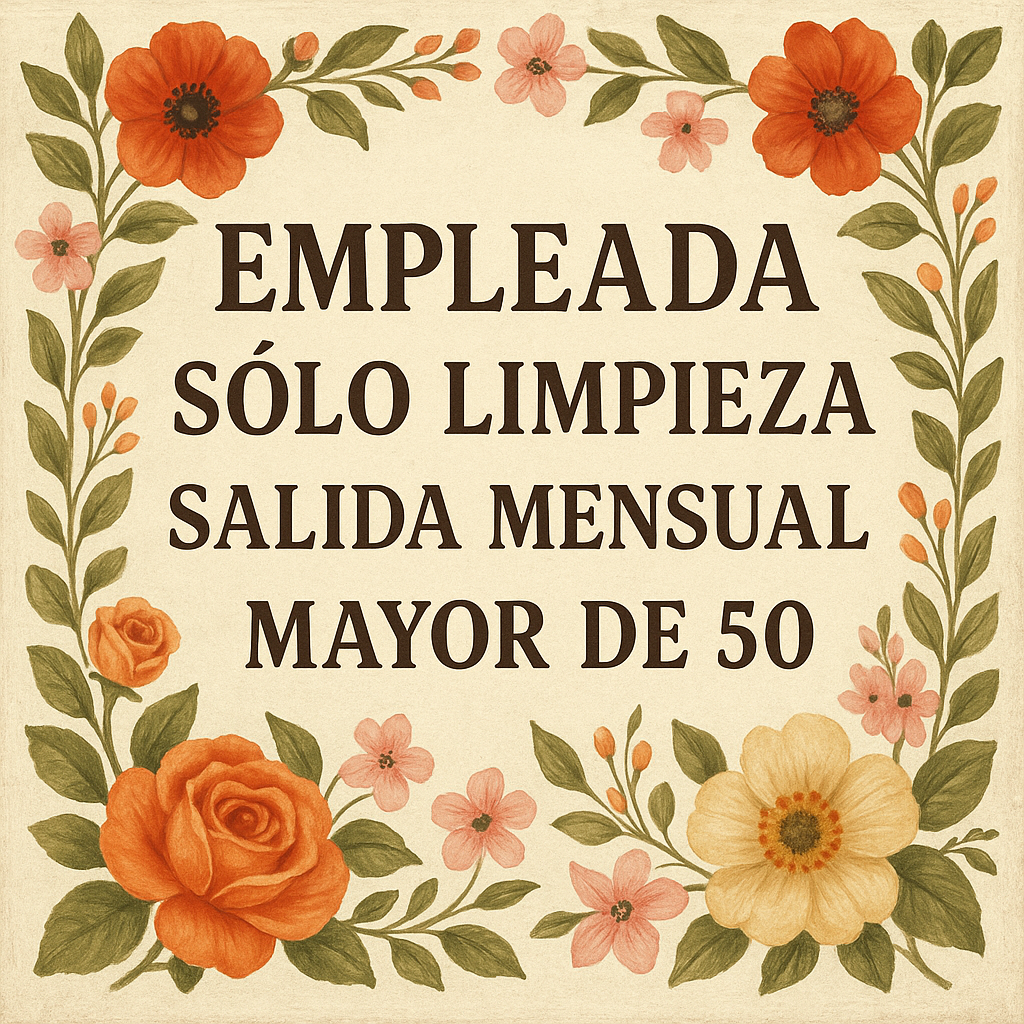 empleos disponibles - Empleada Limpieza con Dormida 0